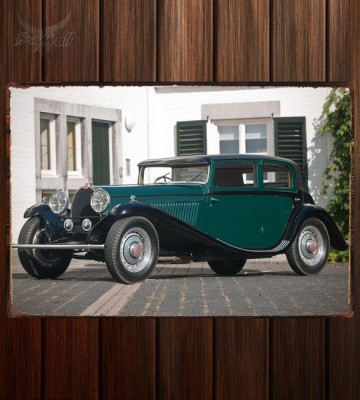Металлическая табличка Bugatti Type 46 Sports Saloon La Pette Royal